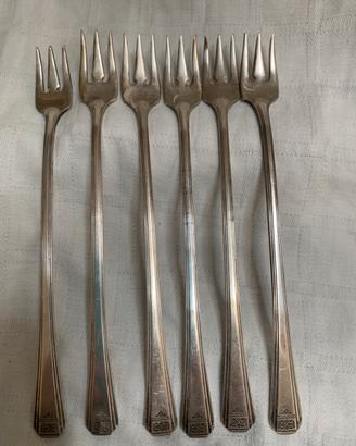 Set 6 forchettine DECO’ - 1920/30 - frutti mare