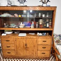 Mobile Credenza Vetrina Vintage in Legno