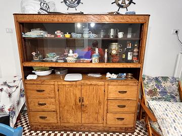Mobile Credenza Vetrina Vintage in Legno