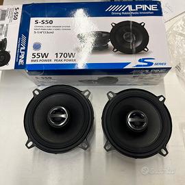2 ALPINE S-S50 altoparlanti coassiali 55 watt