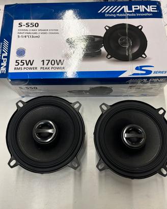 2 ALPINE S-S50 altoparlanti coassiali 55 watt