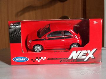 Nex-welly- Fiat 5=0=0 -colore rosso fascia Racing-