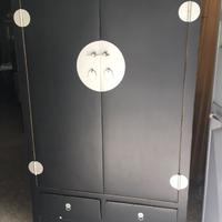 Armadio ETNIC ART cinese nero con cassetti