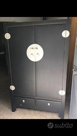 Armadio ETNIC ART cinese nero con cassetti
