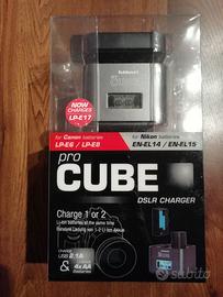 Hähnel pro Cube DSLR Charger, caricatore batterie