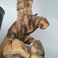 AQUILA in faggio intagliata a mano