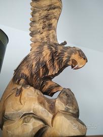 AQUILA in faggio intagliata a mano