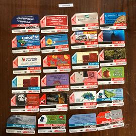 #28. Lotto 24 schede telefoniche varie