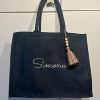 Borsa da mare in Juta 100% personalizzabile