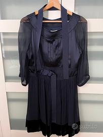 Abito elegante in 100% Seta 💎 Blu Notte