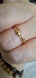 Anello Regolabile Argento 925 e Zirconi