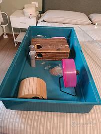 Gabbia criceto 100x50 + accessori