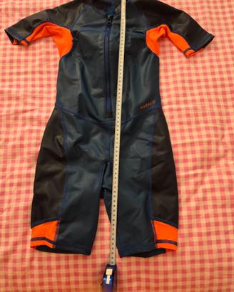 Muta intera Nabaiji Decathlon blu/arancio, maniche