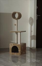 Tiragraffi/Albero per gatti con cuccia