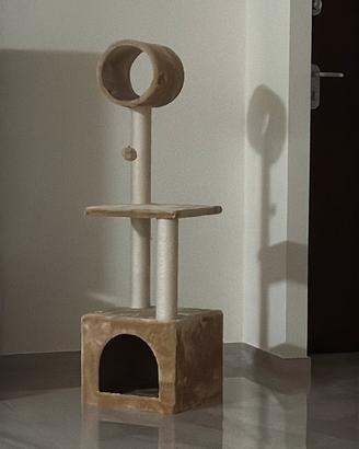 Tiragraffi/Albero per gatti con cuccia