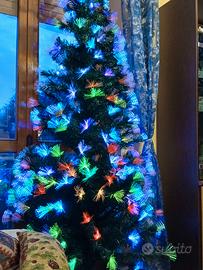 Albero natale fibra ottica alto 2 metri nuovo