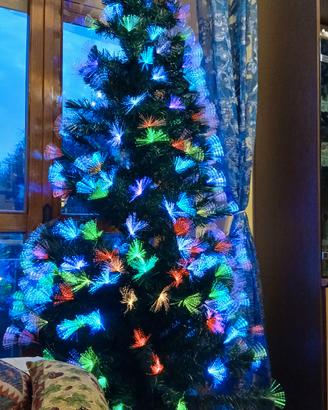 Albero natale fibra ottica alto 2 metri nuovo