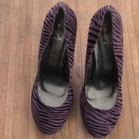 Décolleté viola stampa animalier – n. 40