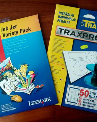 Etichette CD/DVD e carta x stampe colori x inkjet