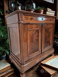 Credenza in noce vintage con cassetto – 100 cm