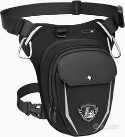 Leathario Marsupio da Gamba per Moto e Sport