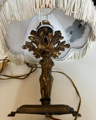Lampada da comodino bajour ottone vintage