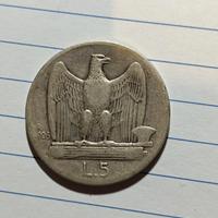 5 lire argento aquilino 1926 raro 