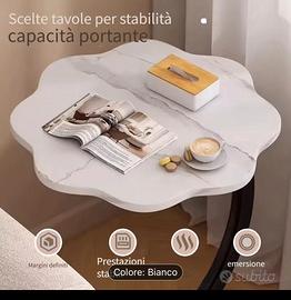 Tavolino laterale a forma di C