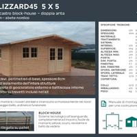 Casetta in legno 5x5 spessore 45mm blockhouse
