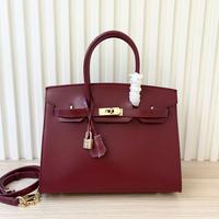 Borsa a mano Hermès Kelly in pelle bordeaux