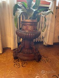 Portavaso / Columnina porta-piante in legno