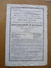 Locandina del 1836 Capitano B. D'Alviano terrore