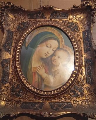 Quadro cornice madonna del buon consiglio barocca