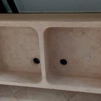 Lavello cucina in rosa perlino anticato