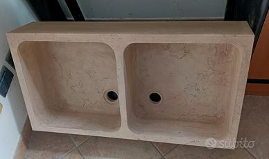 Lavello cucina in rosa perlino anticato