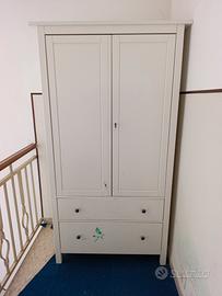 armadio legno 2 ante e cassetti