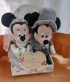 COPPIA PELUCHE DISNEY ,TOPOLINO E MINNiE SPOSI 