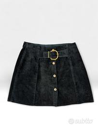 Elegante Gonna in vera pelle Camosciata Tg 42