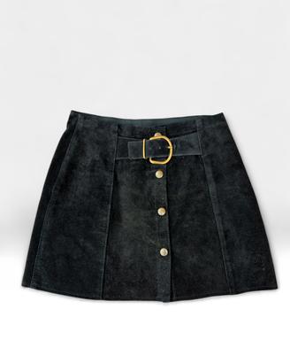 Elegante Gonna in vera pelle Camosciata Tg 42