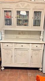Vetrinetta shabby chic in legno - salotto e cucina