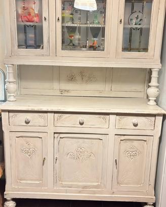 Vetrinetta shabby chic in legno - salotto e cucina