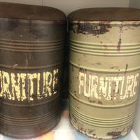 Pouf contenitori sgabelli, coppia