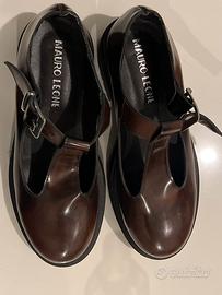 Scarpe Mary Jane in pelle, taglia 36