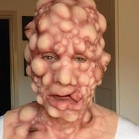 maschera realistica silicone teatro o carnevale