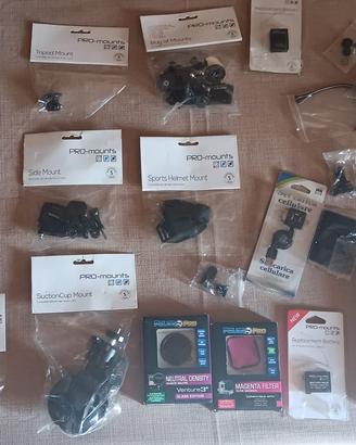 Lotto accessori GoPro – supporti, fitri Polar pro
