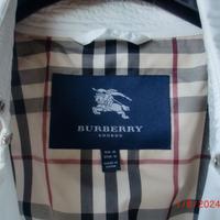 Trench Burberry originale, bianco, nylon, tg M