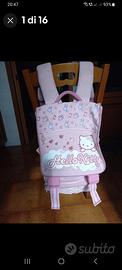 zaino scuola Hello Kitty rosa nuovo