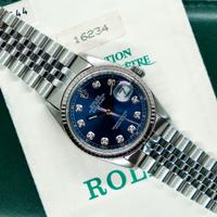 Rolex Datejust Ref. 16234 blue diamond dial Full