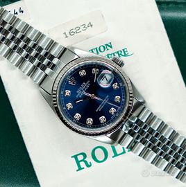 Rolex Datejust Ref. 16234 blue diamond dial Full