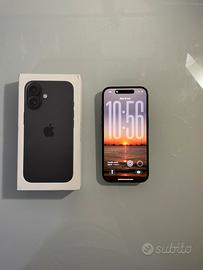 iPhone 16 128GB Nero - Batteria 100% - Apple Care+